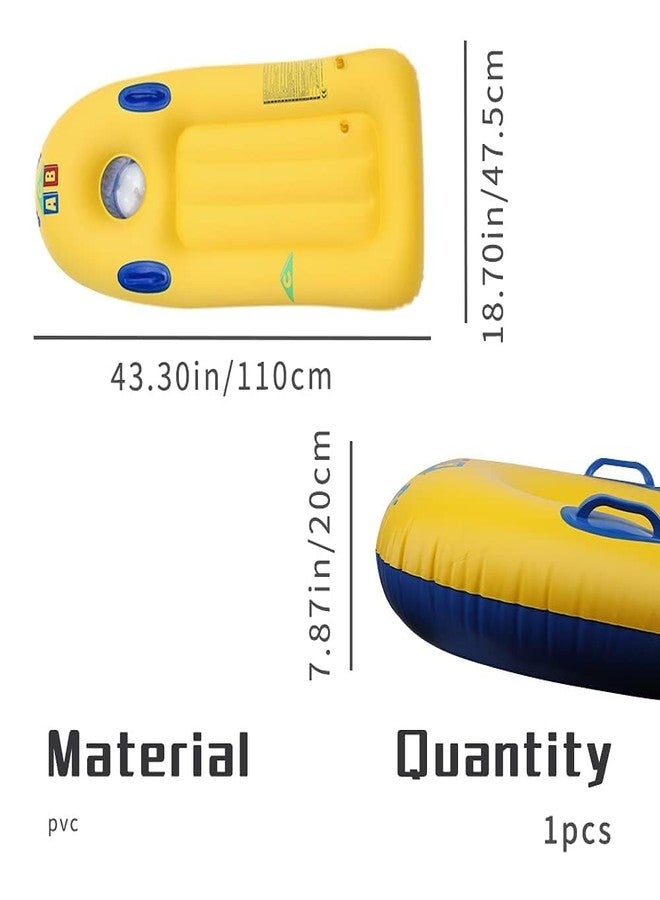 VishBin Inflatable Boogie Board for Kids, Portable Inflatable Surf Body Board with Handles, Lightweight Soft Body Board for Slip and Slide, Pools, Beaches, Swimming - Image 4